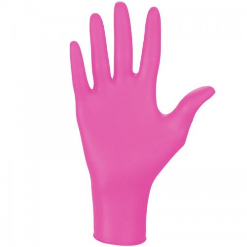 Vienreizlietojamie nitrila cimdi Mercator Nitrylex magenta M 100gab.