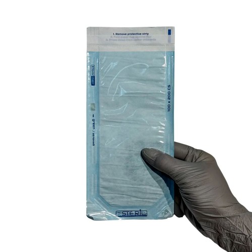 ProSteril Autoklāva sterilizācijas maisiņi 100x200mm caurspīdīgi ar indikatoru 100 gab.